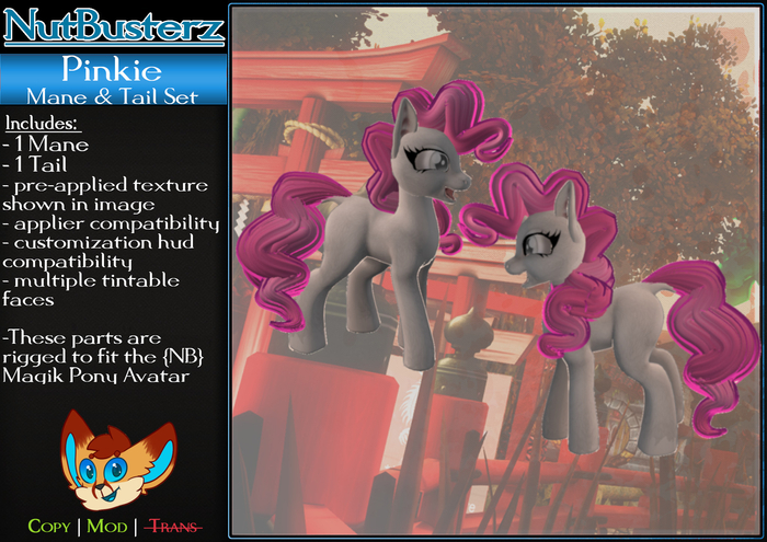 {NB} Magik Pony Mane & Tail Set Pinkie