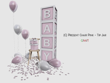 {C} Present Chair Pink - Tip Jar