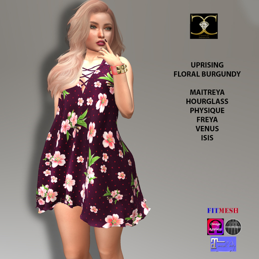 UPRISING FLORAL BURGUNDY