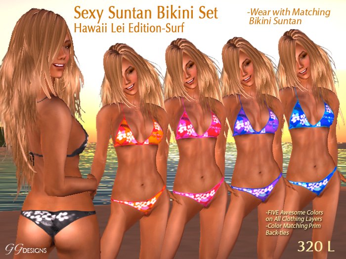 *GG Designs Suntan Matching Hawaii Bikini pack-Surf