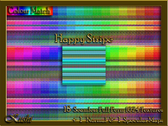 !Kushi! HappyStripe Textures -WearToUnpack