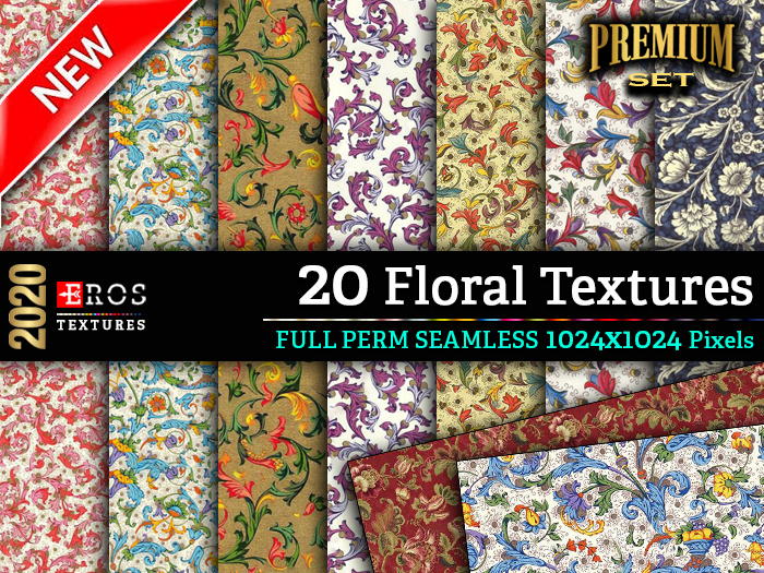 20 Floral Textures by {EROS Textures Lab}
