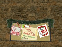 santas bulletin board with notecard dropper