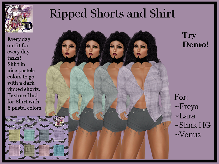 Ripped Shorts and Shirt Outfit (ADD ME)