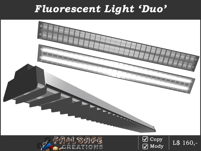 Fluorescent Light 'Duo' - (mesh)