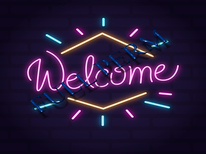 Welcome Neon-Alpha Texture-