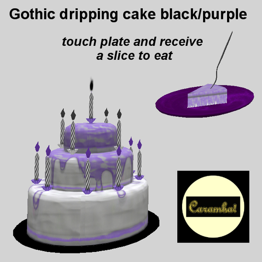 Gothic dripping cake - black/purple