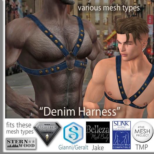 Sternwoods Denim Harness - ALL mesh types Fatpack