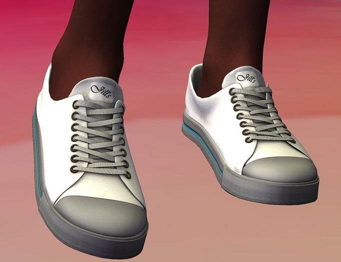White Mesh Sneakers with Resize HUD 