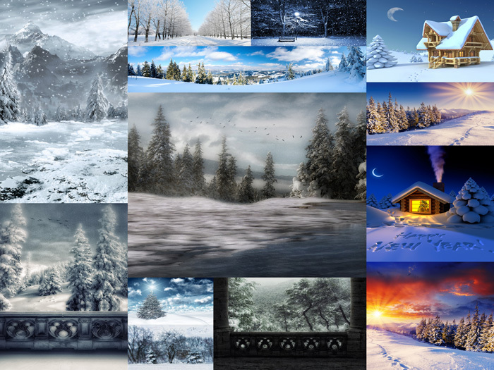 <JT>SNOWY WINTER BACKGROUNDS