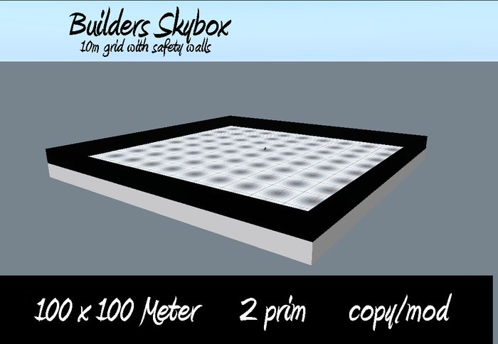 100x100 builders skybox 2-prim