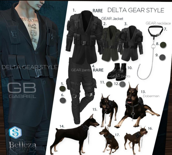 *Gacha* 1.::GB::GEAR Jacket /  Black RARE