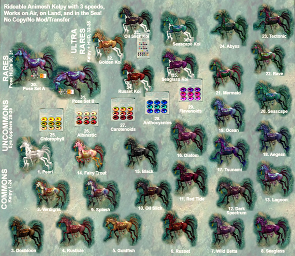 31 *E* RHR "Oceana" GESTURE HUD KELPY Pose Set B RARE