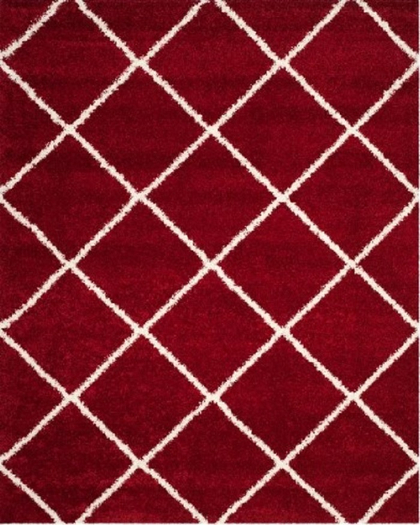 { KoolKatz Kreations } Rug (boxed )- Red Shag