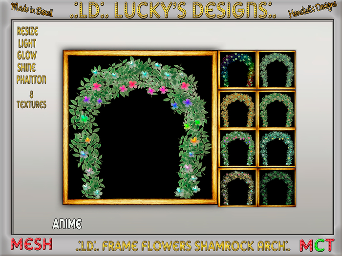 .:LD:. Frame Flowers Shamrock Arch:.