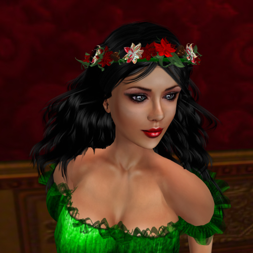 Christmas Hair Wreath - Mesh