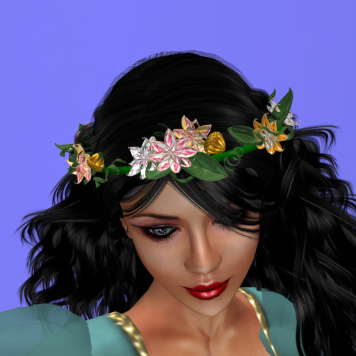 Spring Flowers Hair Wreath - Mesh