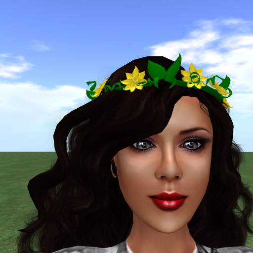 Yellow Hair Wreath - Mesh