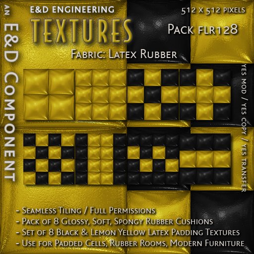 [FLR128] 8 Yellow Latex Textures Yellow Vinyl Textures Yellow PVC Textures Yellow Textures Cushions by E&D ENGINEERING