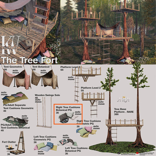 KraftWork . The Tree Fort . Right Tree Botanical Cushions PG