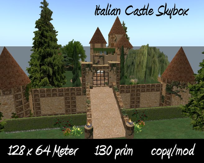 Castle,skybox,bridge,firebowls,torch (copy/mod. ok after rez'g)