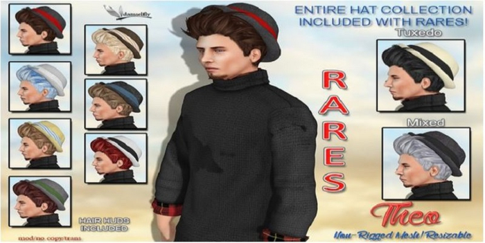 *~*Damselfly*~*Theo Non-Rigged Mesh Lt Reds