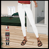 Jeans - Best Ever White for System Default, NUX Senra Jamie, and BOM-enabled Mesh Avatars