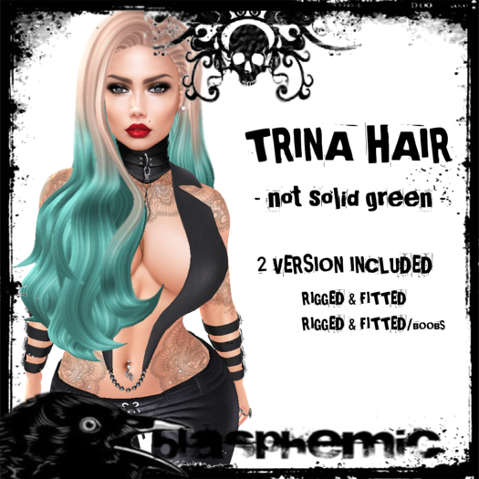 BLASPHEMIC - TRINA HAIR - NOT SOLID GREEN