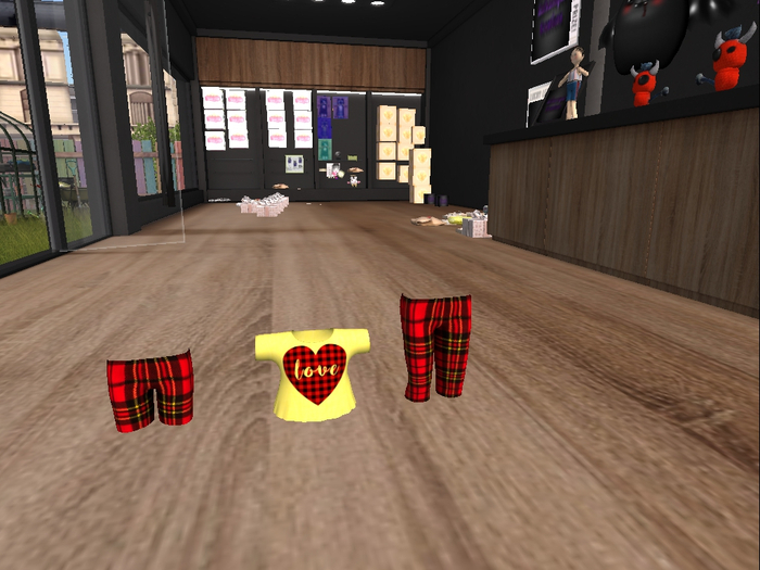 Kafkaesque Kreations Plaid hearts youth set box