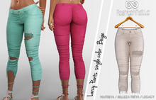 LARCY FEMALE BEIGE CAPRI PANTS - MESH - MAITREYA - BELLEZA FREYA - LEGACY - FashionNatic