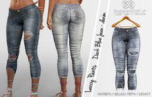 FashionNatic - Larcy Capri Pants Dark Blue Jeans - Maitreya, Belleza Freya, Legacy