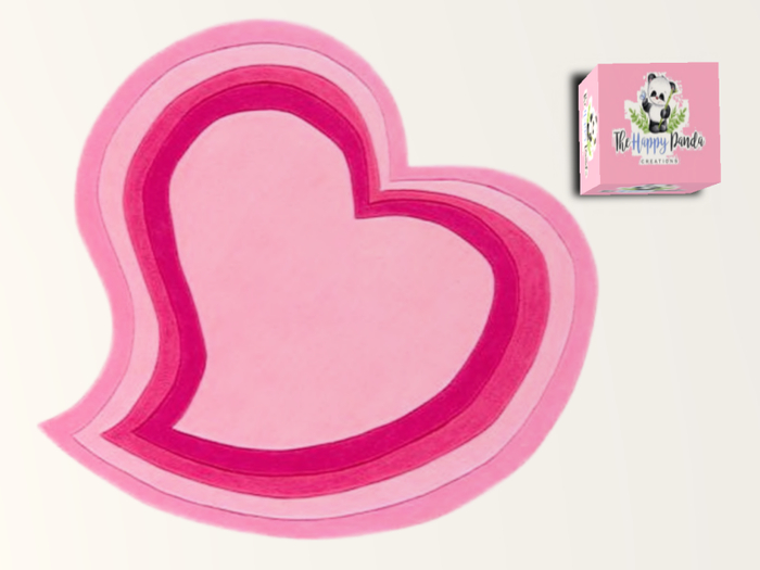 [Happy Panda] Area Rug (boxed) - Heart