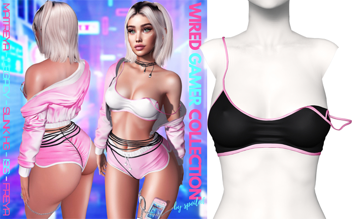Spoiled - Sporty Gamer Crop Top Deep Black
