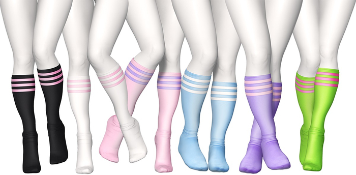 Spoiled - Gamer Under Knee Socks Flat & High Fatpack