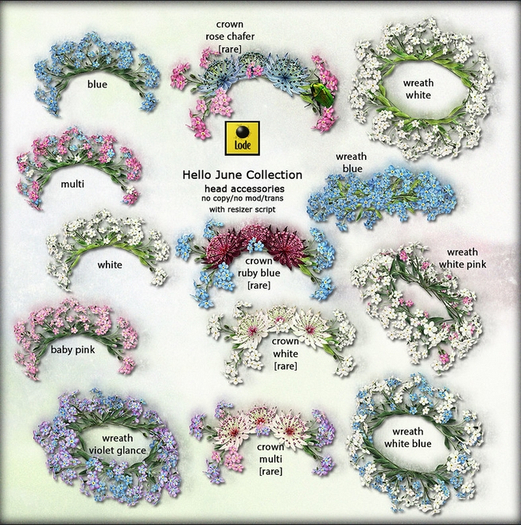 *LODE* Head Accessory - Hello June Crown [ruby blue] RARE