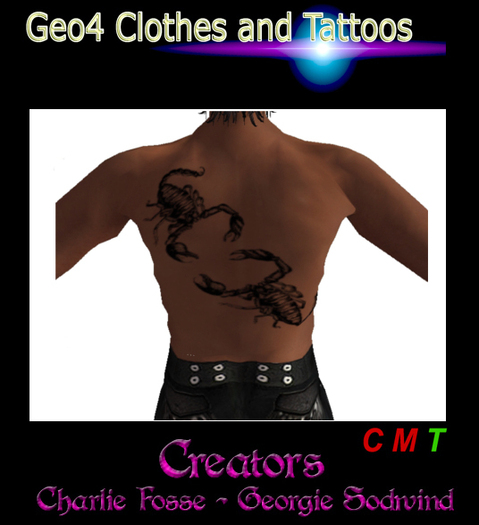 << Geo4Clothes<< - Tattoo(2 scorpions back)