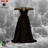 Medival peasant dress brown boxed