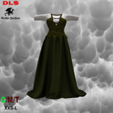 Medival peasant dress olive boxed