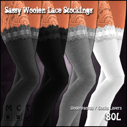 [Sassy Kitty Designs] Woolen Lace Stockings