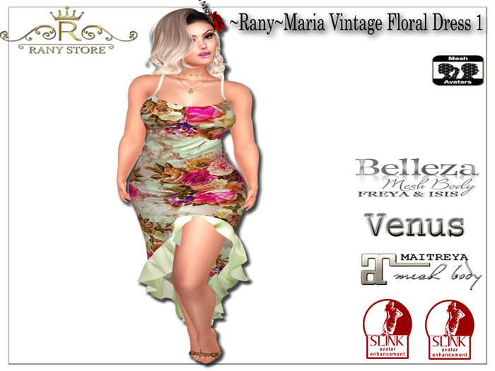 ~Rany~Maria Vintage Floral Dress 1 ADD Me