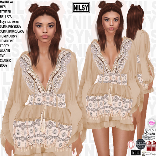 TASSLED FRILLY BEACH DRESS,ALL BODIES