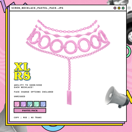/ XLR8 / Siren Necklace / PASTEL / Unpack.exe