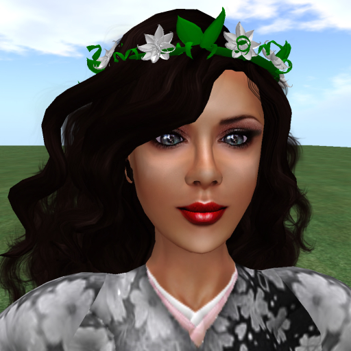 White Hair Wreath - Mesh