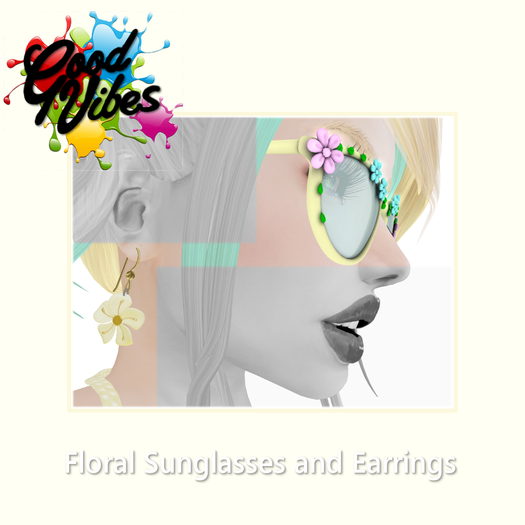 DEMO Flower Ear Rings and Sunglasses