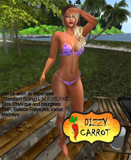 DC Purple Splash Bikini
