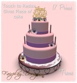 ~R~Modern Sweetheart 3 Tier Cake~Touch for Piece~