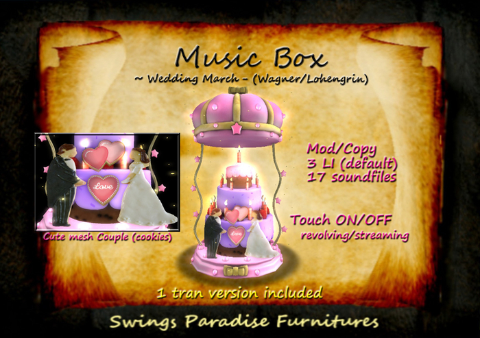 Music Box -WeddingMarch2 (Wagner/Lohengrin)