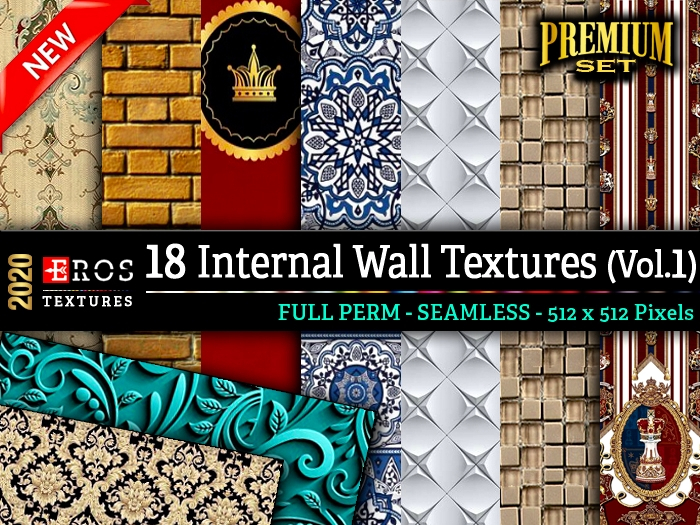 18 Wall Textures_Interior (Vol.1) by {EROS Textures Lab}