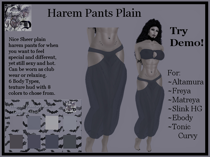 Harem Pants Plain DEMO (ADD ME)