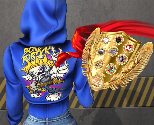 [HS] Alfa Hooded T-Shirt [Blue]